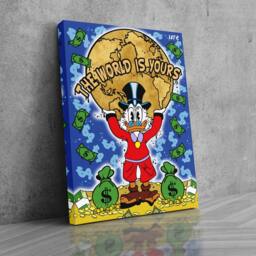 Scrooge Mcduck Scarface Canvas - Pop Art Street Motivation - thumbnail 2
