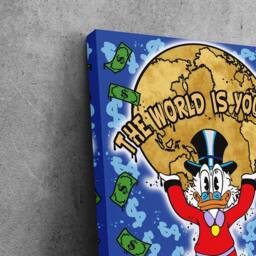 Scrooge Mcduck Scarface Canvas - Pop Art Street Motivation - thumbnail 3