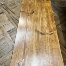 Handmade Chunky Wooden Farmhouse Table With Benches - thumbnail 4