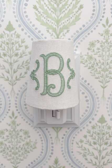 Custom Embroidered Initial Monogram Night Light Personalized Nursery, Kitchen, & Bathroom Decor - image 1