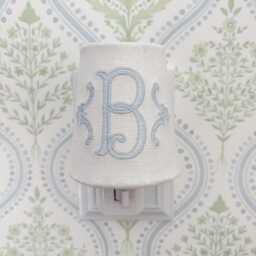 Custom Embroidered Initial Monogram Night Light Personalized Nursery, Kitchen, & Bathroom Decor - thumbnail 2