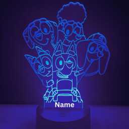 Personalised Bluey Dingo Night Light - Children's Kids Bedroom Led Birthday Gift Christmas - thumbnail 4
