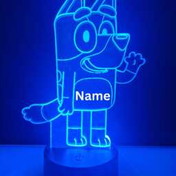 Personalised Bluey Dingo Night Light - Children's Kids Bedroom Led Birthday Gift Christmas - thumbnail 3
