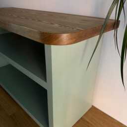 Hallway Bench With Shoe Storage Curved Top - thumbnail 4
