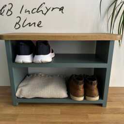 Hallway Bench With Shoe Storage Curved Top - thumbnail 2