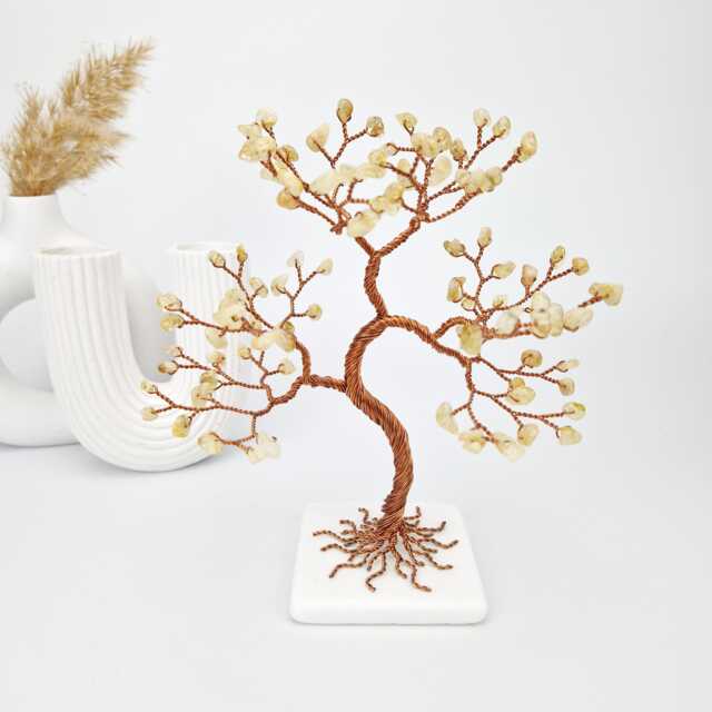 Citrine Crystal Tree, 13Th Anniversary Gift For Wife - image 1