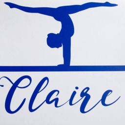 Custom Name Gymnast Decal, Personalized Gymnastics Sticker, Wall Decor, Girls Room Vinyl Kids Wallpaper - thumbnail 2