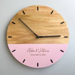 Personalized Wooden Wall Clock - Modern Minimalist Silent Home Decor - thumbnail 2