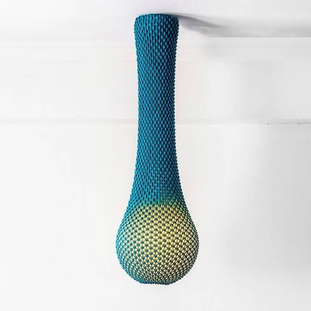 Chandelier Lighting, Pendant Light, Ceiling Light Fixture, Futuristic Lamp Shade, Modern Drop Office Textile - image 1
