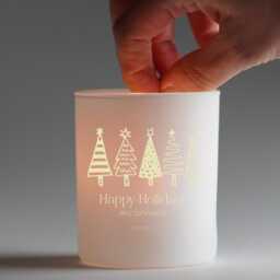Teacher Christmas Engraved Candle - White Matt Jar Cotton Wick Scents+- Glow Effect - thumbnail 2