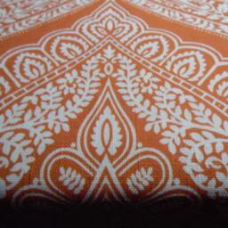 Tangerine Damask Pillow Cover Belle Maison Sanibel Cotton Slub - thumbnail 4