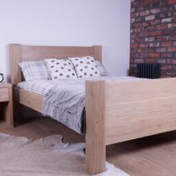 Solid Oak Hardwood Bed Frame - Multiple Sizes Clear Satin Finish - thumbnail 2
