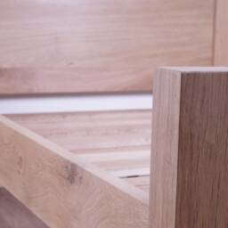 Solid Oak Hardwood Bed Frame - Multiple Sizes Clear Satin Finish - thumbnail 4