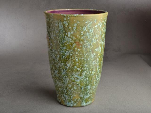 Vase Wheel Thrown Patina Vase By Symmetrical Pottery Ready To Ship - image 1