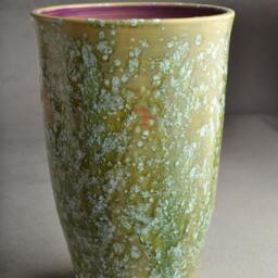 Vase Wheel Thrown Patina Vase By Symmetrical Pottery Ready To Ship - thumbnail 2