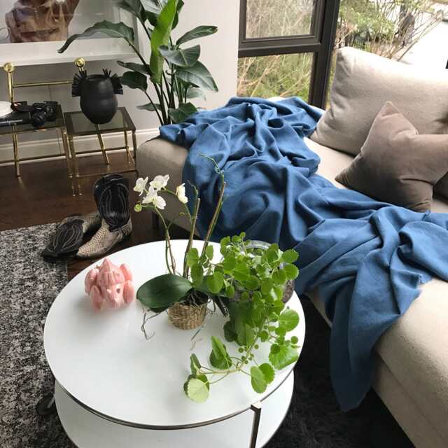 Marine Blue Linen Throw Xl - Solid Blanket 100 % Flax Made To Order in The Usa Living Room & Bedroom - image 1