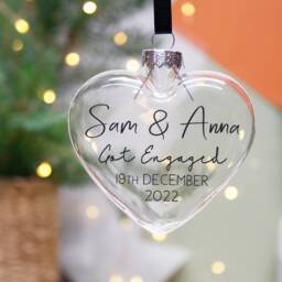 Engagement Christmas Bauble Gift - She Said Yes Gift Got Engaged Party Hanging Decoration - thumbnail 1