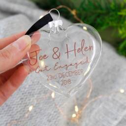 Engagement Christmas Bauble Gift - She Said Yes Gift Got Engaged Party Hanging Decoration - thumbnail 3