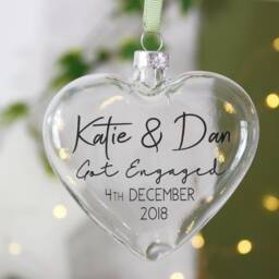 Engagement Christmas Bauble Gift - She Said Yes Gift Got Engaged Party Hanging Decoration - thumbnail 2