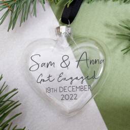 Engagement Christmas Bauble Gift - She Said Yes Gift Got Engaged Party Hanging Decoration - thumbnail 4