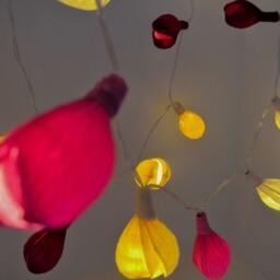 Lights Garland, Battery Lights, Flower Wedding Decor, String Fairy Home Handmade Decor - thumbnail 2