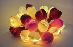 Lights Garland, Battery Lights, Flower Wedding Decor, String Fairy Home Handmade Decor - thumbnail 1