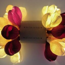 Lights Garland, Battery Lights, Flower Wedding Decor, String Fairy Home Handmade Decor - thumbnail 4