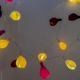 Lights Garland, Battery Lights, Flower Wedding Decor, String Fairy Home Handmade Decor - thumbnail 3