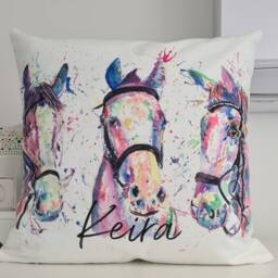 Personalised Horse Cushion, Equestrian Gift, Horse Pillow, Gift For Her - thumbnail 2