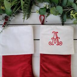 Velvet Christmas Stockings, Family Christmas Velvet Stockings - thumbnail 2