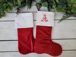 Velvet Christmas Stockings, Family Christmas Velvet Stockings