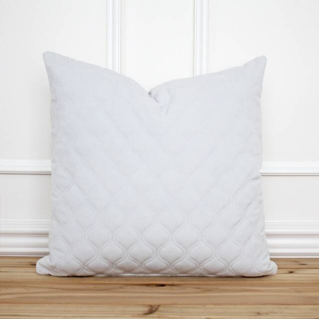 Light Gray Velvet Pillow Cover Textured Throw Designer Decorative 20 X Grey -- Lily Marie - image 1