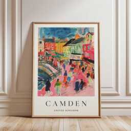 Camden Town Poster Colorful London Markets Art Print - thumbnail 3
