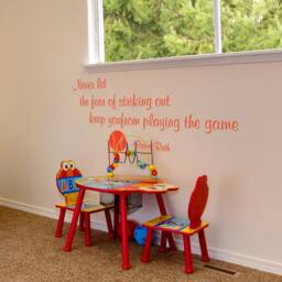 Baseball Wall Decal - Never Let The Fear Of Striking Out Kids Room Decal Wall Art- 149 - thumbnail 1