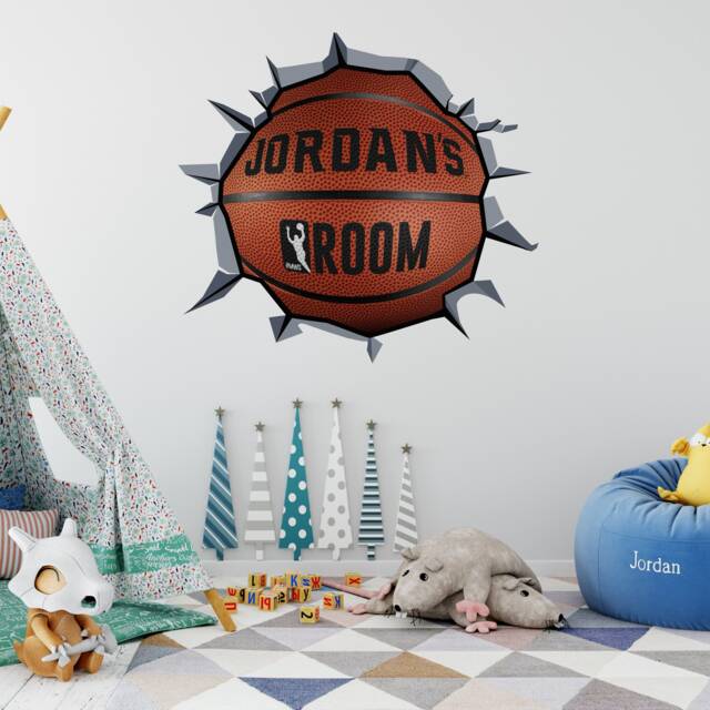 Wrecking Basketball - Basket Wall Decor Custom Product Decal Personalized Art Skuwbasketbstickc - image 1