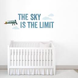 The Sky Is Limit - Fabric Wall Decal First Flight Mej - thumbnail 2