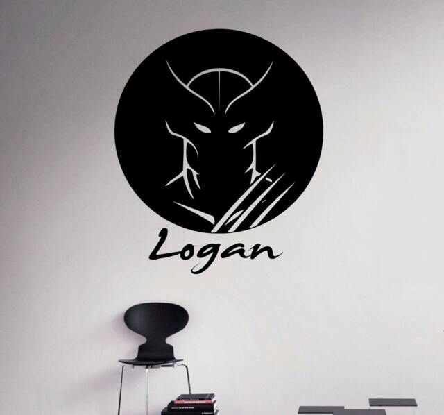 Wolverine Custom Name Wall Decal Superhero Comics Vinyl Sticker Personalized Decals Home Decor Housewares Removable Art 14(Shl - image 1