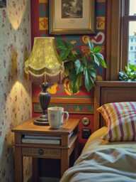 Gold Paisley Fabric Lampshade Handmade in The UK For Table & Floor Standard Lamp Shades, Ceiling Lights, Clip On Wall Lights - thumbnail 1