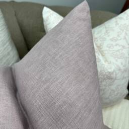 Pink Lilac Lavender Cushion Cover, Scatter Pillow Modern Sofa Cotton Throw Designer Fabric John Lewis - thumbnail 4