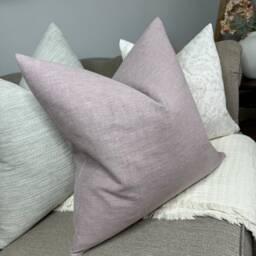 Pink Lilac Lavender Cushion Cover, Scatter Pillow Modern Sofa Cotton Throw Designer Fabric John Lewis - thumbnail 2