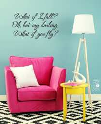 What If You Fly - Kids Wall Decal Quote Custom Nursery Home Decor