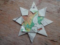 stockholm, Sweden Origami Map Ornament, Home Decor, Wall Art, Road Map, Vacation, Christmas, Holiday, Wedding, Graduation, Moving, Gift - thumbnail 1