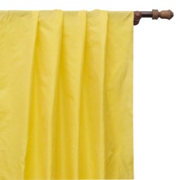 Yellow Art Silk Curtain Panels, Faux Curtains - Rod Pocket, Grommet, Box Pleat, Three Pinch Tab Top & Plain Ring Top - thumbnail 1