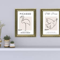 Ornate Gold Photo Frame Set - Shabby Chic Picture Frames, UK Made Pack Of 2 Frames - thumbnail 3