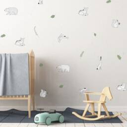 Woodland Animal Doodles Wall Stickers, Forest Decal - thumbnail 3