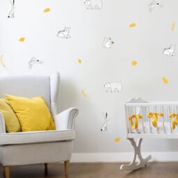 Woodland Animal Doodles Wall Stickers, Forest Decal