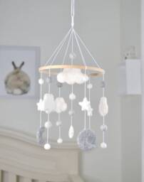 Cloud Mobile/Baby Felt Mobile/Nursery Star Mobile/ Handmade Mobile/ Baby Mobile/Crib Crib Decoration/