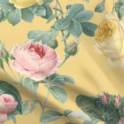 Floral Sheets - Belles Fleurs Jolie Rayure By Peacoquettedesigns Botanical Vintage Inspired Cotton Sateen Sheet Set Bedding Spoonflower - thumbnail 4