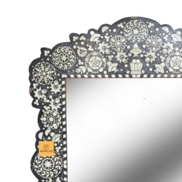 Inlay Mirror Frame Handmade Floral Wall Hanging - thumbnail 4