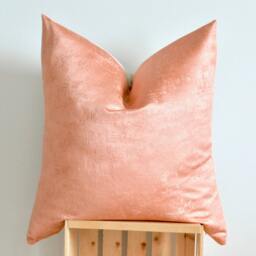 Coral Pillow The Roisin Cover Pink Metallic Decorative Throw 18x18 - thumbnail 2